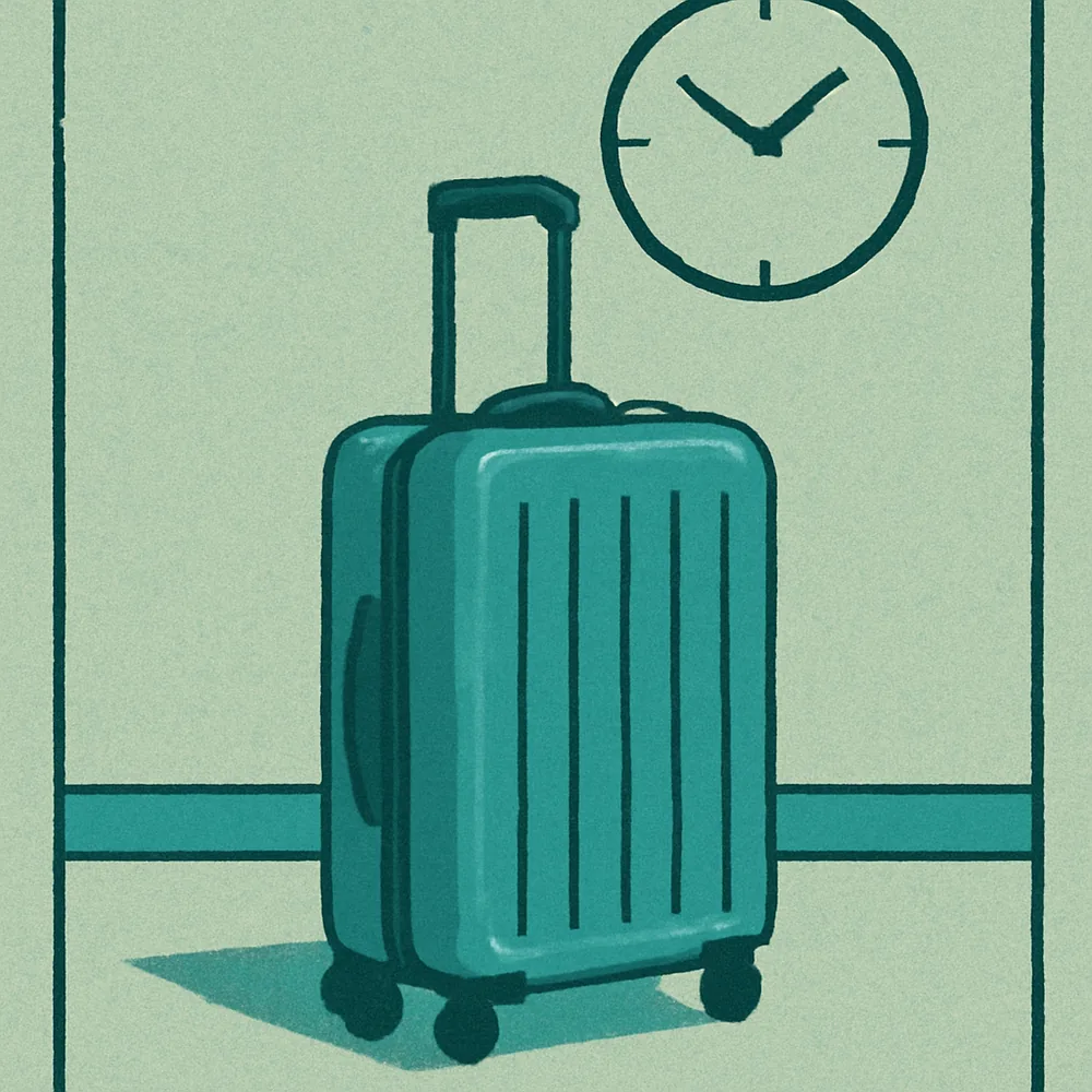 Away The Carry-On (polycarbonate) — editorial illustration