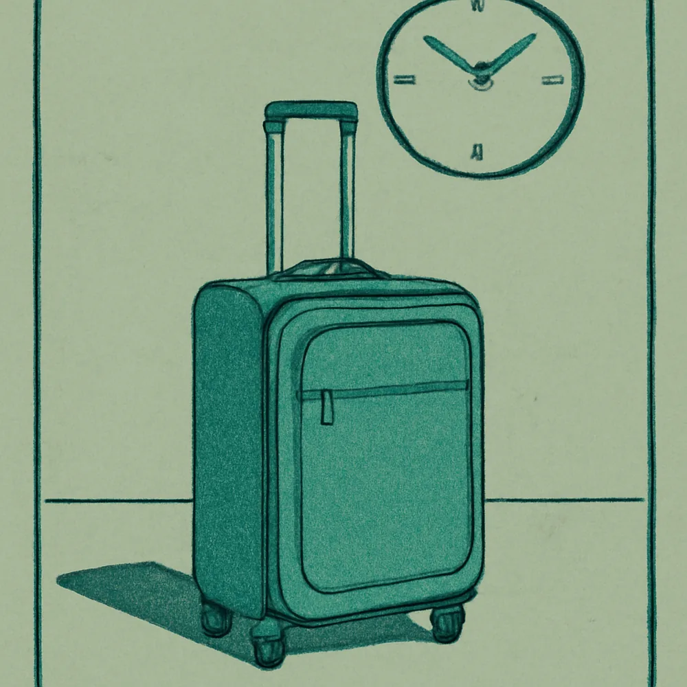 Travelpro Platinum Elite 21" Expandable Carry-On Spinner — editorial illustration