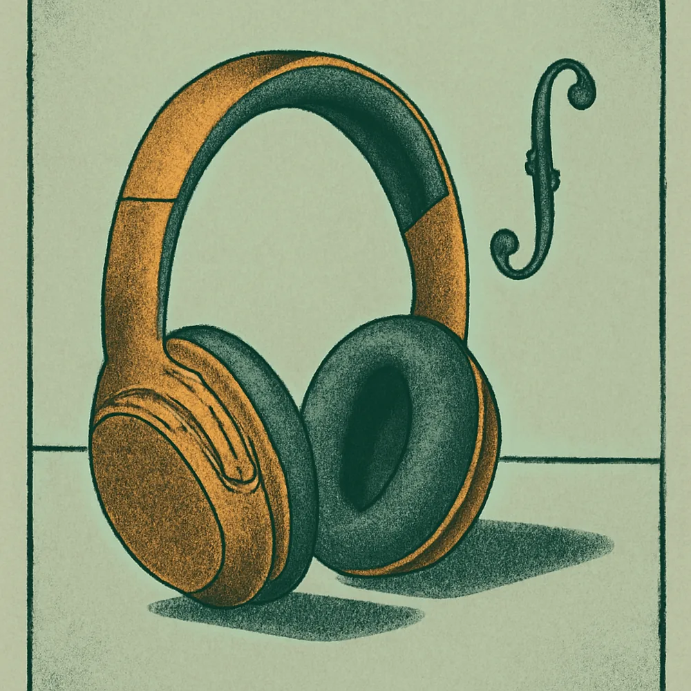 Sony WH-1000XM6 — editorial illustration