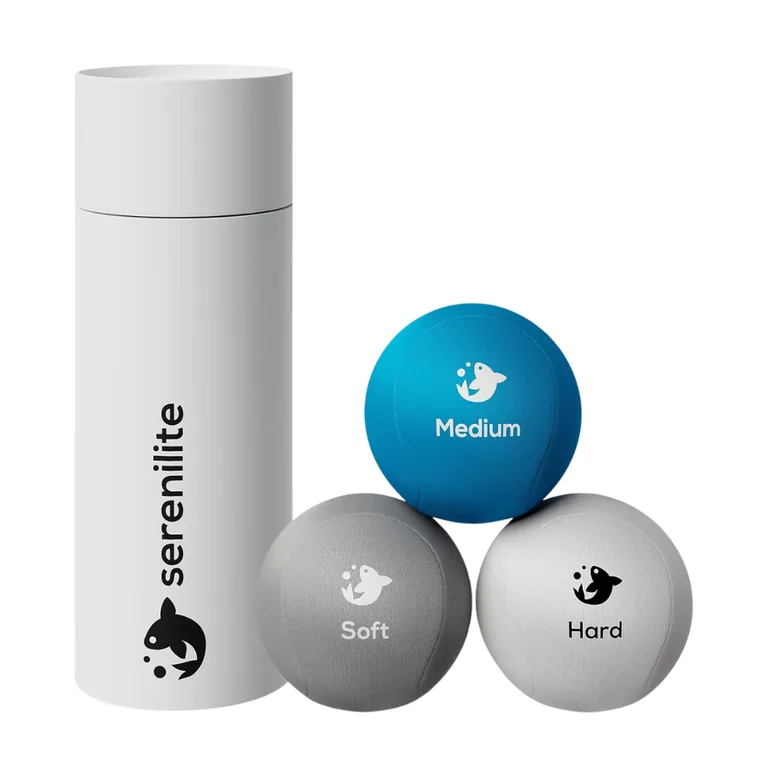 Serenilite Hand Therapy Stress Ball Bundle, Soft / Medium / Firm, 3-pack
