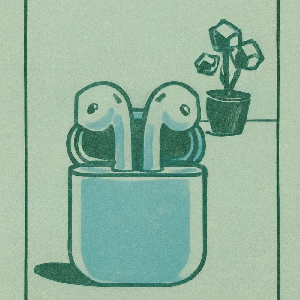 OnePlus Buds 4 — editorial illustration